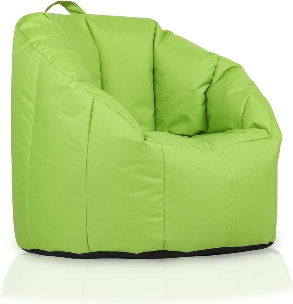 Ecopuf - Sitzsack Bean Bag Außen & Innen, 73 x 75 cm, Simone Olivgrün Nc1