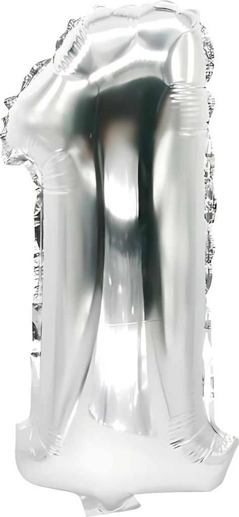 PAPSTAR Folienballon "Zahlen" 350 x 200 mm Ziffer: 1 silber