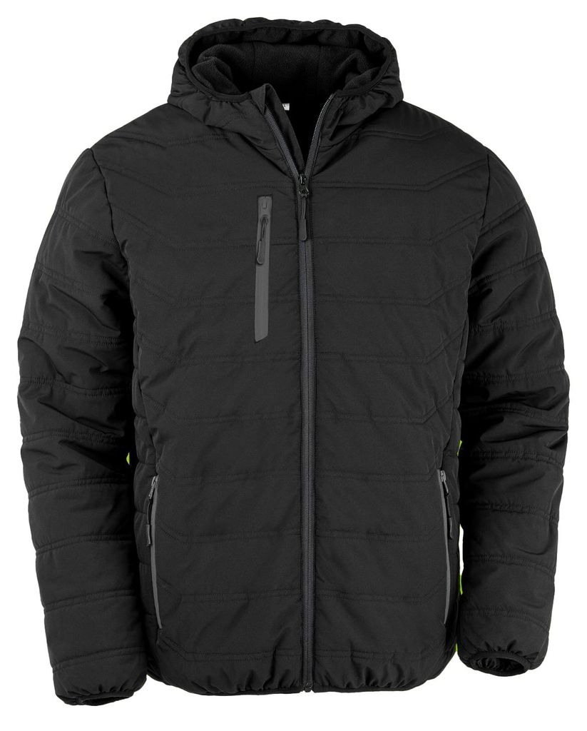 Result Genuine Recycled - "Compass" Steppjacke für Herren - Winter FK2990 (S) (Schwarz)
