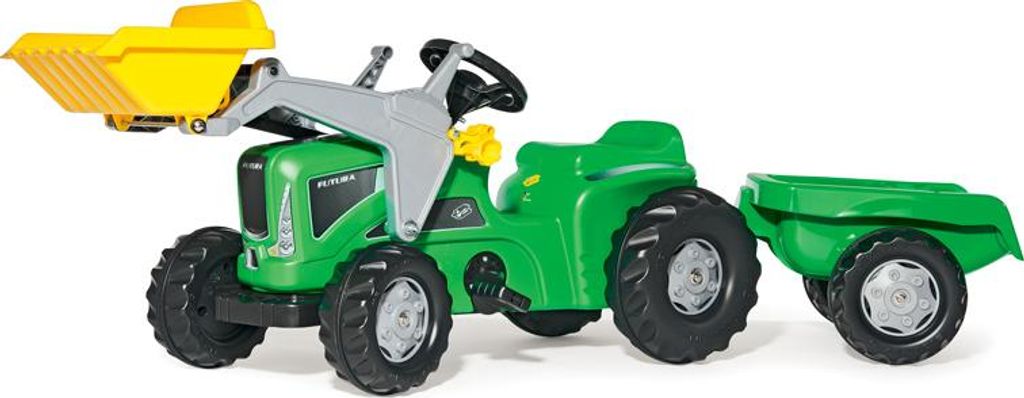 rolly toys Kiddy Futura grün Trettraktor + Kid Trailer + Produktbild 
