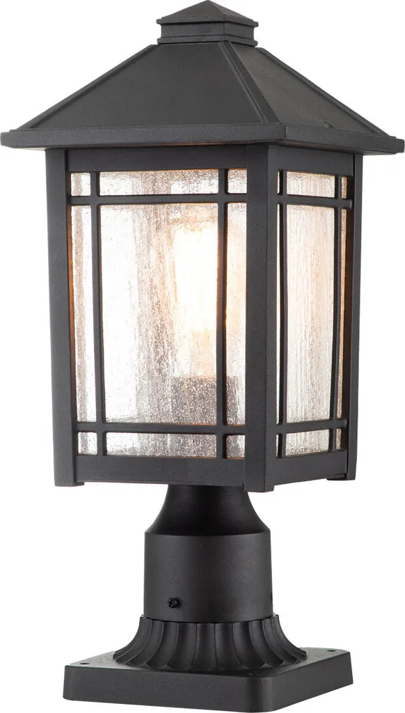 Lanterne de jardin sur socle design noir Cedar Point E27 60W