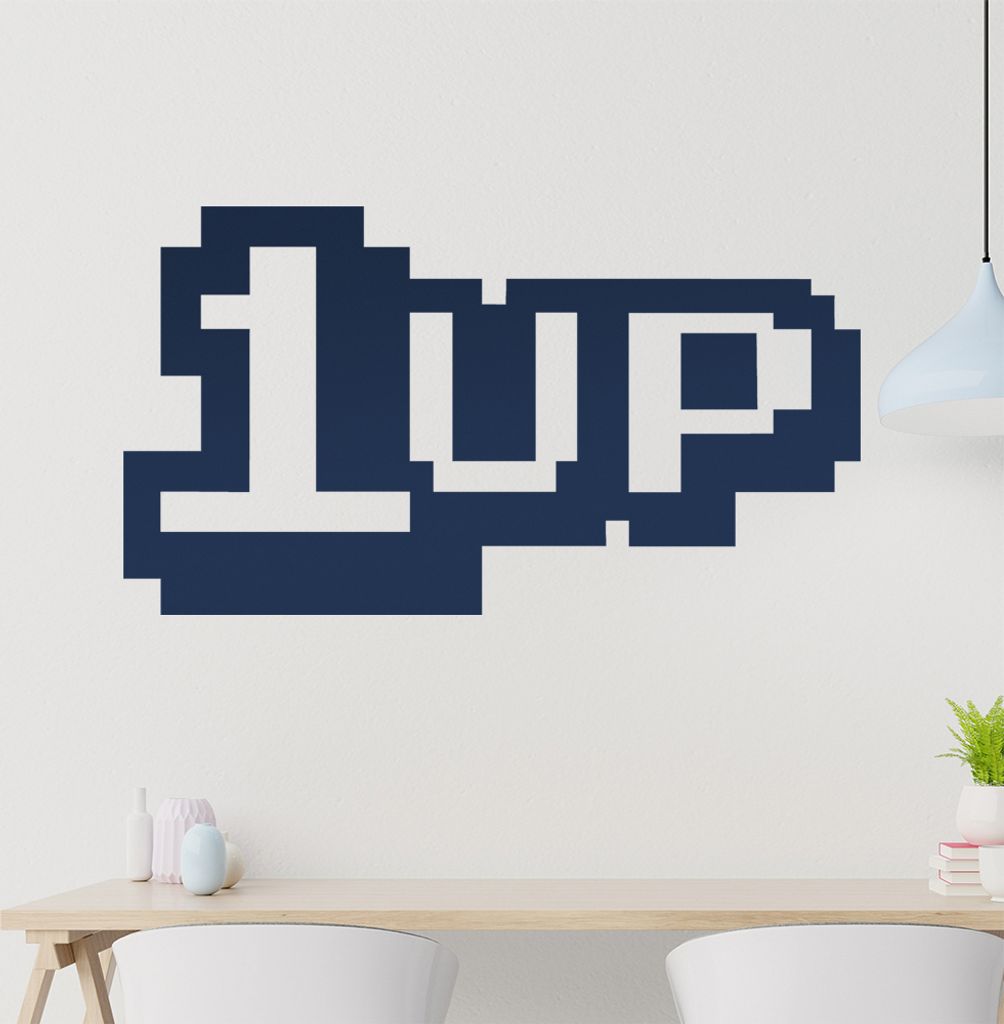 Level Up Wandtattoo in 6 Größen - Wandaufkleber Wall Sticker - Dekoration, Küche, Wohnzimmer, Schlafzimmer, Badezimmer