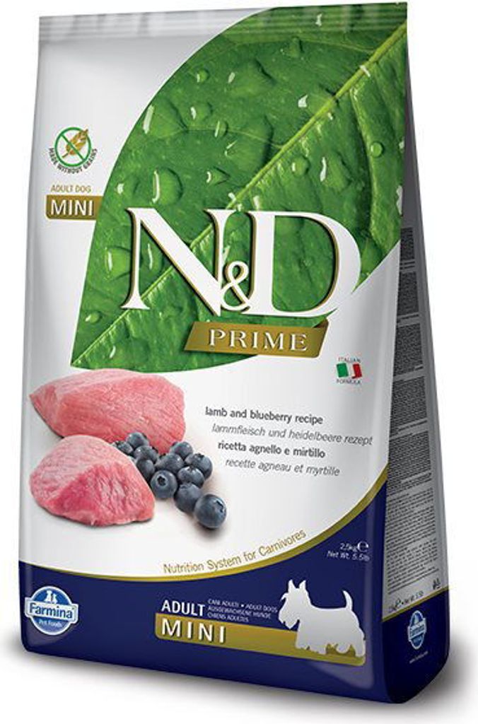 Farmina N&D 2, 5kg Adult Mini Lamm & Heidelbeere Produktbild 