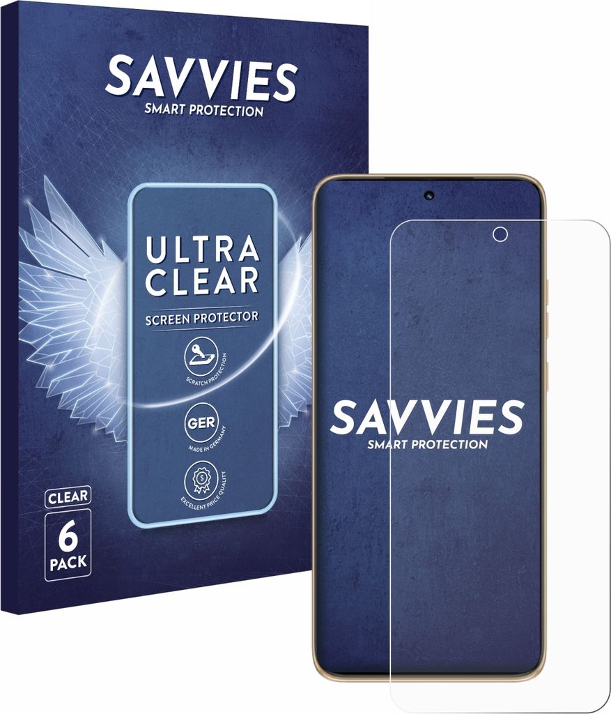 A product box and a screen protector on a phone.