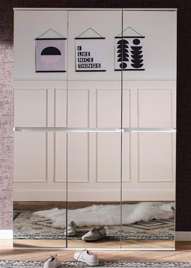 Garderobenschrank und Schuhschrank "Luna" in weiß mit 6 Produktbild 