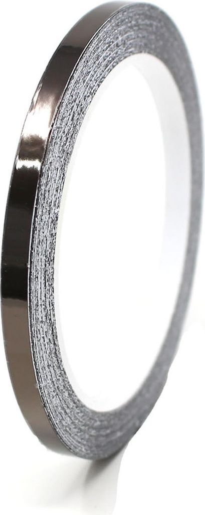 8,5m Zierstreifen 6mm Chrom Schwarz Auto Motorrad Dekorstreifen Seitenstreifen