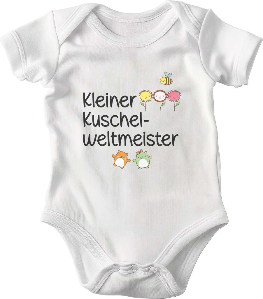 22Feels Baumwolle Junge Babybody Kurzarm Weiss Strampler Babyparty Geschenk Babshower Schlupfkragen Weicher Einteiler für Neugeborene Babys (12-18M)
