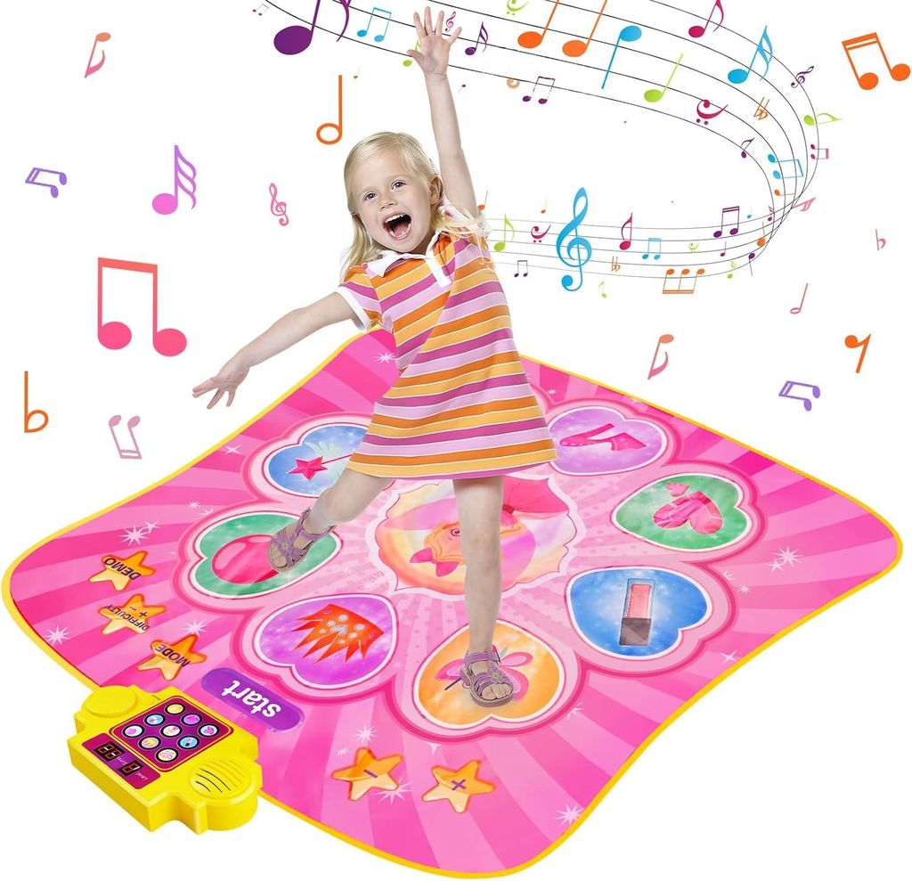Zookao Tanzmatte Kinderspielzeug von 2 3 4 5 6 7 8 Jahre Mädchen Jungen Geschenk Musikinstrumente Kinder 2-8 Keyboard Piano Music
