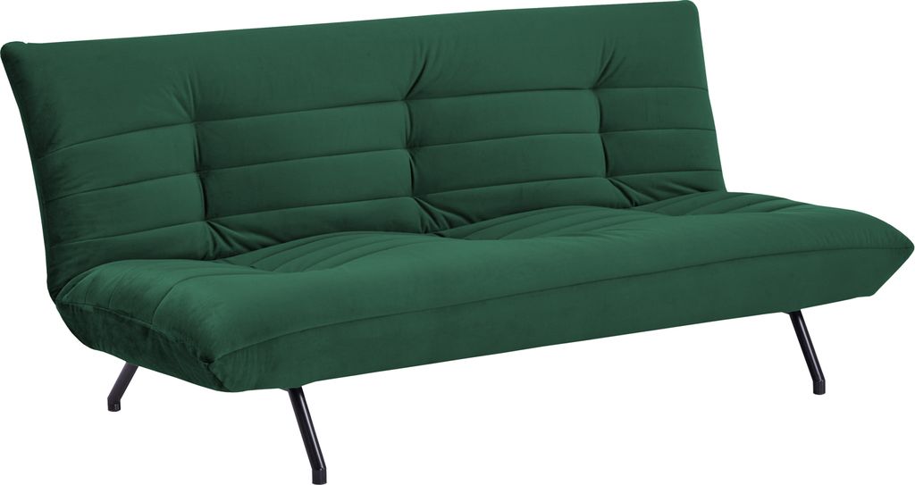 3-Sitzer-Sofabett aus grünem Samt ANATOLE