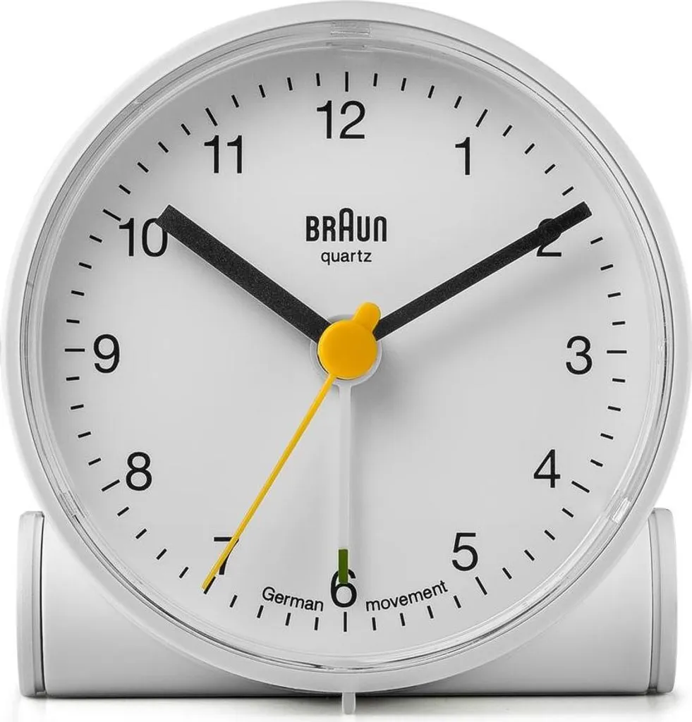 Réveil Braun BC01W Blanc Sans Tic-Tac - Retrouvez un Sommeil Profond