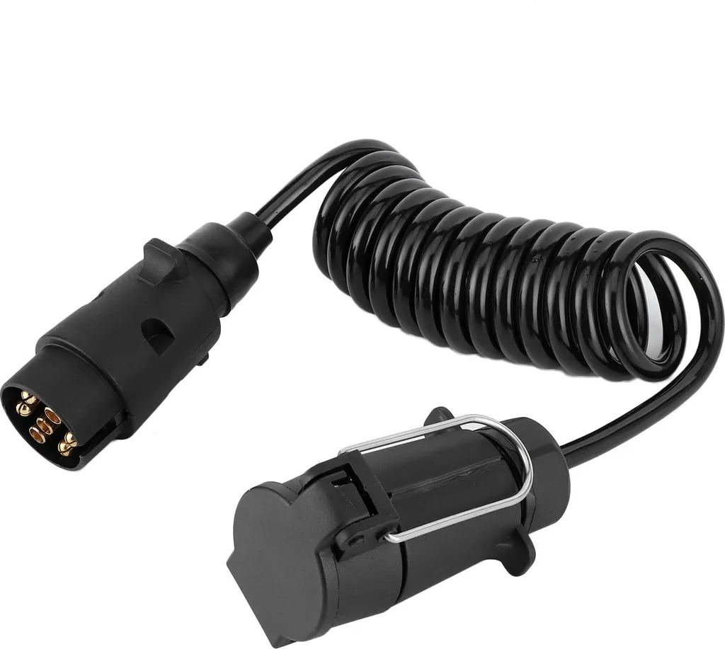 Cavo a Molla 2m 7 Pin per Rimorchio e Caravan | Adattatore Resistente 12V