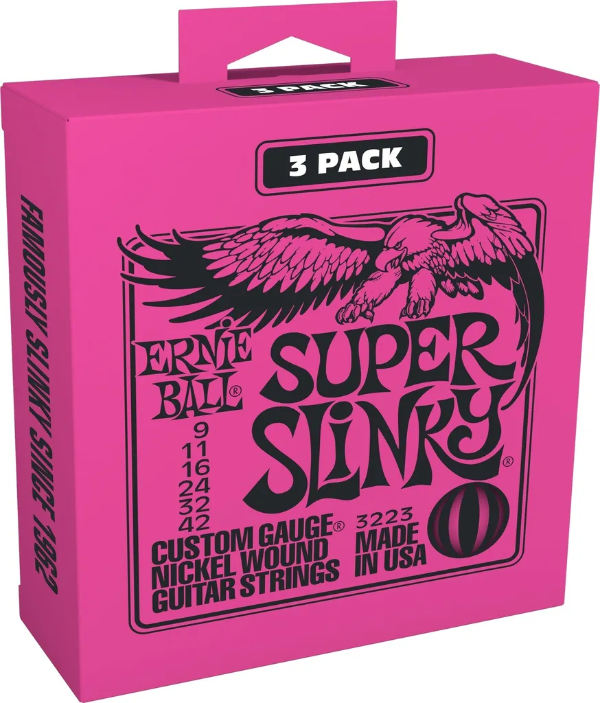 Ernie Ball EB 3223 Super Slinky 3er Pack Cordes Guitare Electrique 9-42