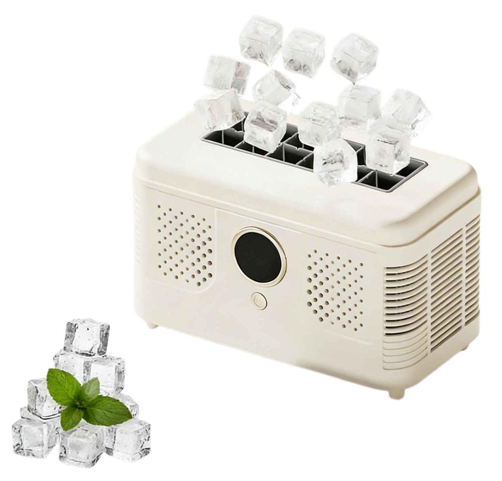 Zimilo Mini-Eiswürfelmaschine, 15–20 Min Eisbereitung, Eiswürfelbereiter für 16 Teile, Ansichtsfenster, Eiswürfelbereiter für Zuhause, Campi...
