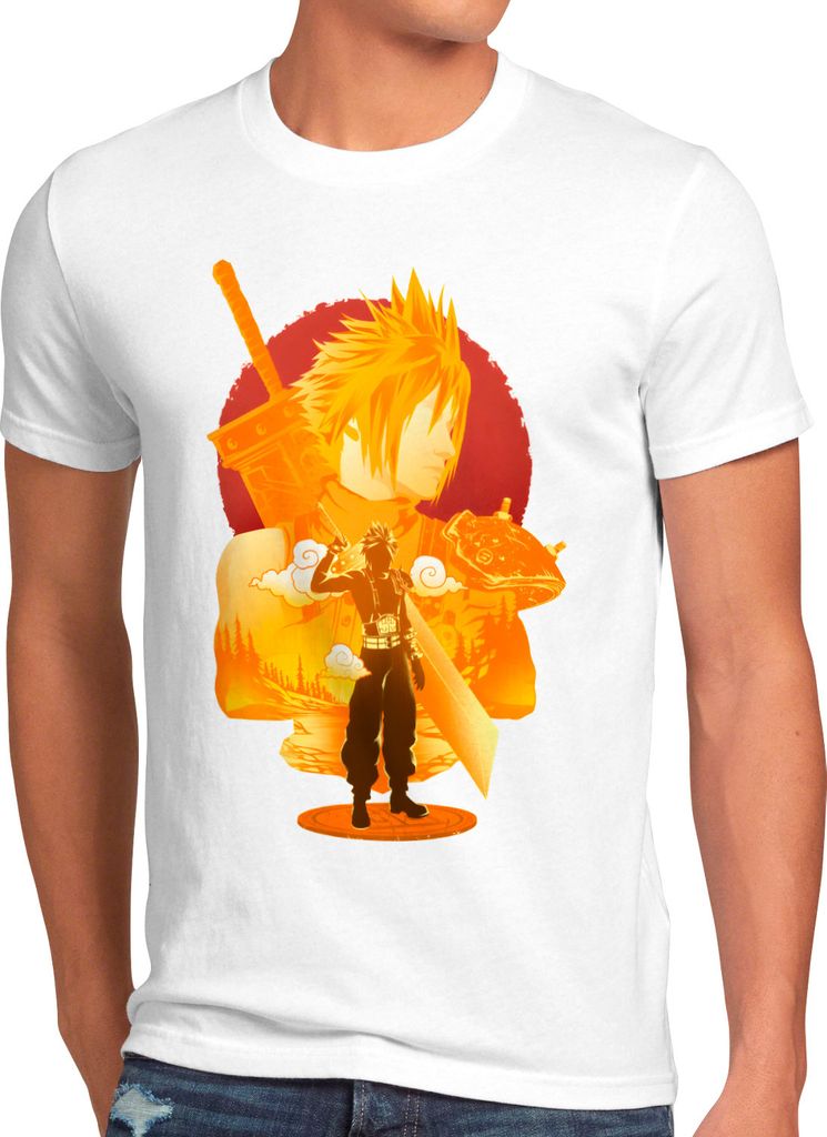 style3 Brave Sword Fighter Herren T-Shirt anime cloud chocobo sephiroth