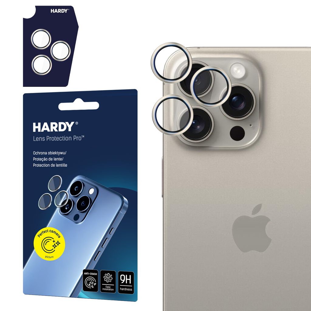 3mk Hybridglas HARDY Lens Protection für Apple iPhone 15 Pro Max Natural Kamera Objektiv Kameralinse 0,4mm 9H