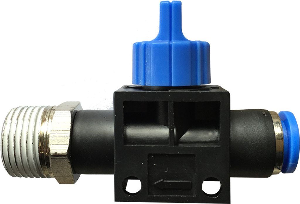 Pneumatik Druckluft Kugelhahn (HVSF) Ø 6 mm mit Gewinde BSPT R3/8"