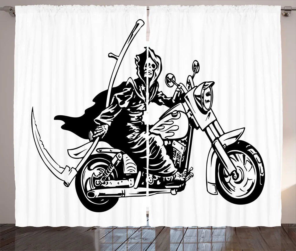 Rideau de Décoration Moto Scary Wilde 280x225 cm Anthracite Universel