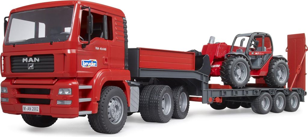 MAN TGA dieplader met Manitou telescooplader MLT 633 Productafbeelding 