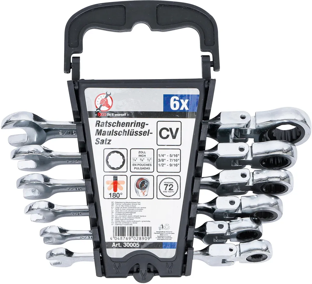 Set 6 Chiavi Cricchetto Snodate in Pollici | Ideale Moto USA