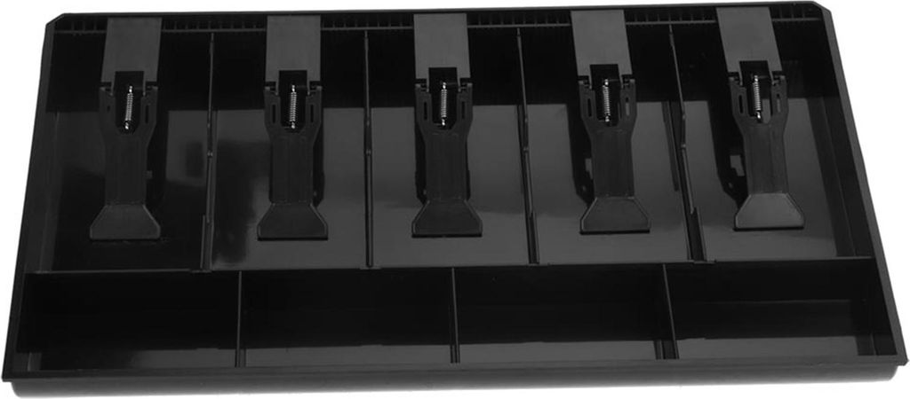 Fünf-Fächer-Kassenschubladeneinsatz, Münzfach, Kassierer-Aufbewahrungsbox (Schwarz)