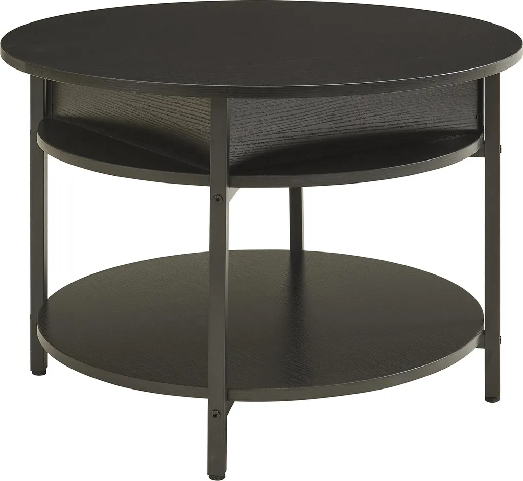 Table basse de salon ronde Kandas 70cm pour manger et travailler assis