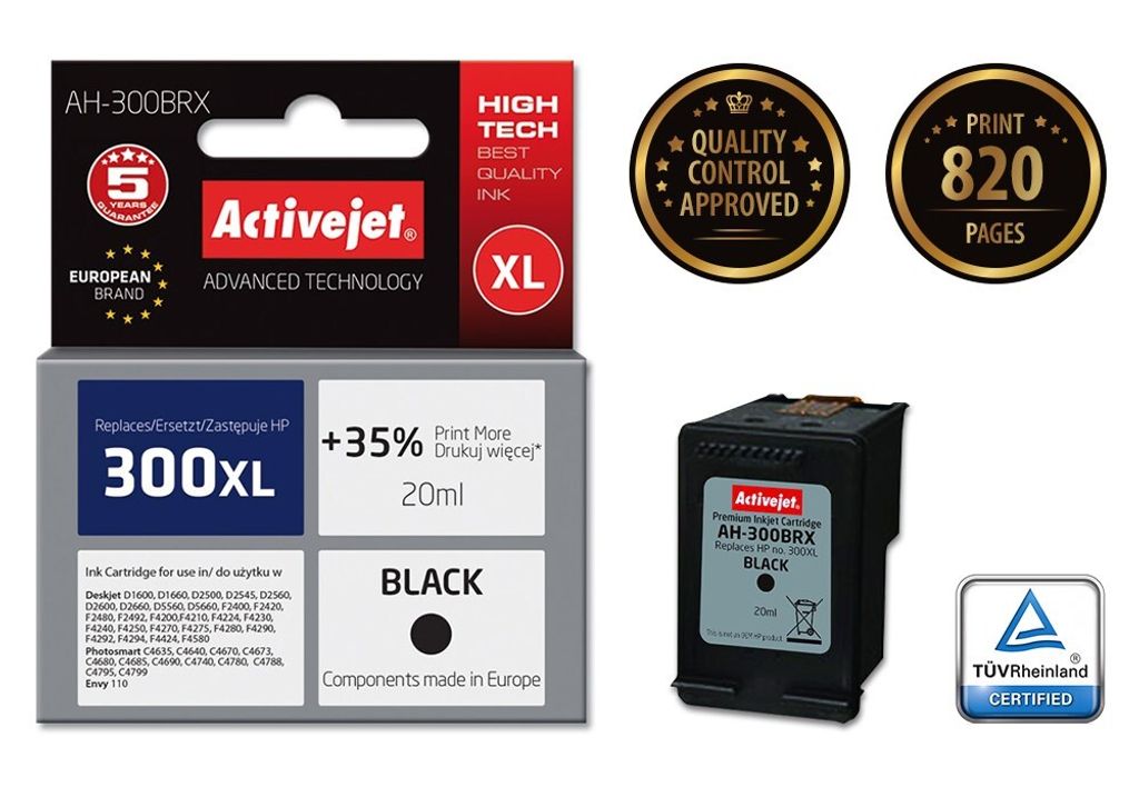 ActiveJet Tinte für HP 300XL CC641 reg AH300BRX