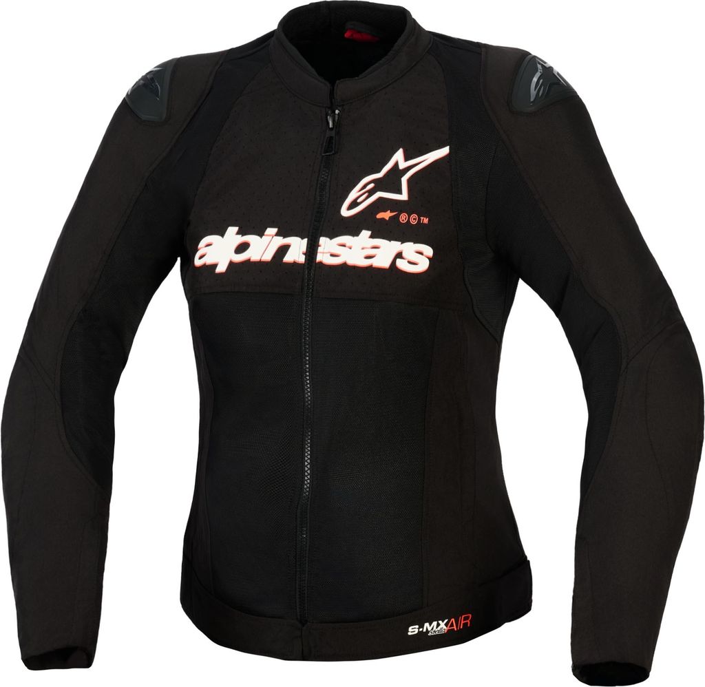 Alpinestars Stella SMX Air Perforierte Damen Motorrad Textiljacke, schwarz/weiß/rot, M