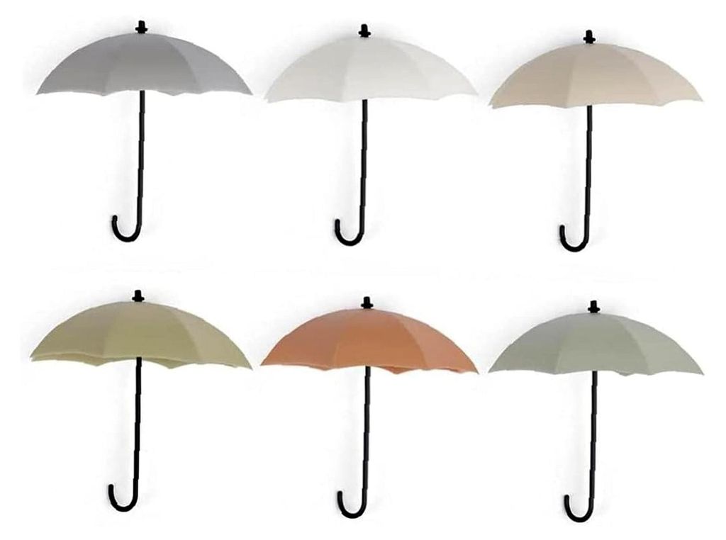 3 Stück Regenschirm-Wandaufhänger Haken Hängeregale Badezimmerzubehör Schlüsselhalter Küche Aufbewahrung Rack Organizer (zufällige Farbe), p...
