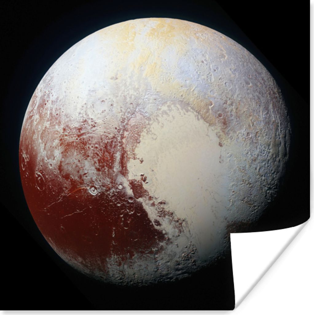 MuchoWow Poster Pluto - Planeten - Universum 75x75 cm - Wand Dekoration
