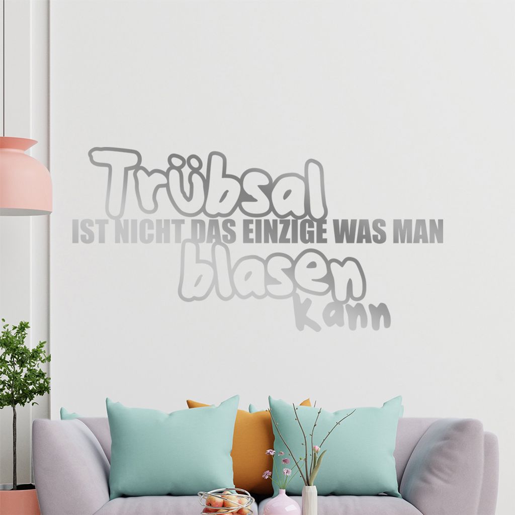 KIWISTAR Trübsal ist nicht das einzige was man blasen kann - Oral Penis französisch Wandtattoo in 6 Größen - Wandaufkleber Wall Sticker - Dekor...