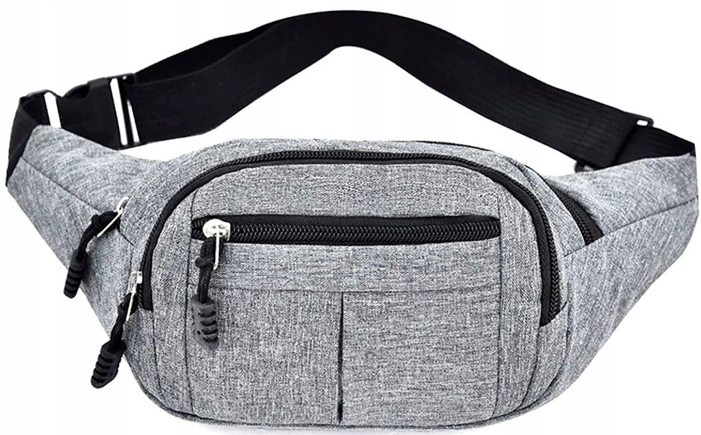 Wasserdichte Herren Bauchtasche mit großer Kapazität grau