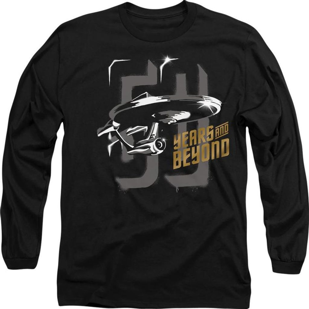 Star Trek Beyond - "50 Years & Beyond" T-Shirt für Herren/Damen Uni TV9607 (XXL) (Schwarz)