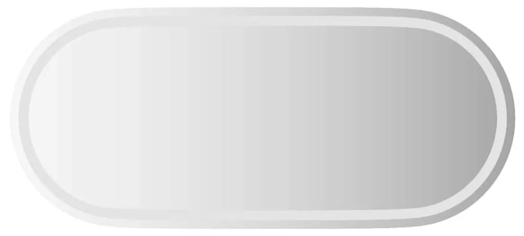 Miroir LED mural ovale 100x45cm avec rétroéclairage salle de bain