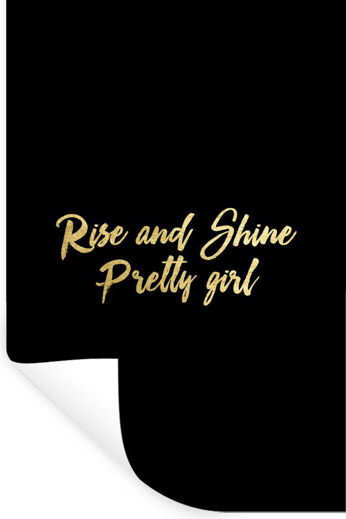 MuchoWow Wandtattoo Wandsticker Wandaufkleber Zitate - Selbstvertrauen - Gold 80x120 cm Selbstklebend und Repositionierbar - Repositionierbar - W...
