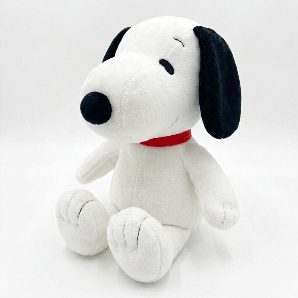 Snoopy, peluche de 18 cm, assis, collection Peanuts, Image du produit  Image générée par une IA