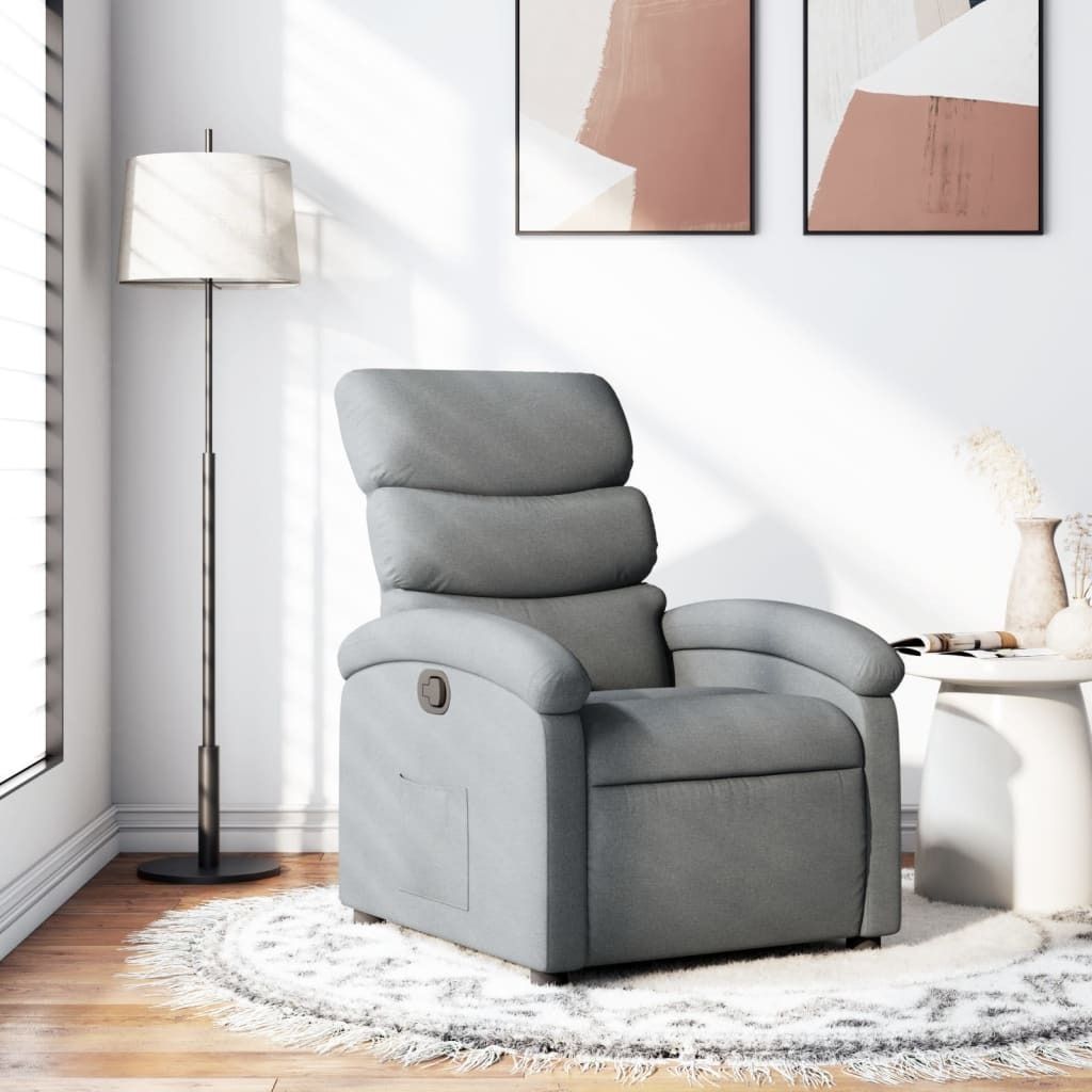 Maison Exclusive - Relaxsessel Hellgrau Stoff