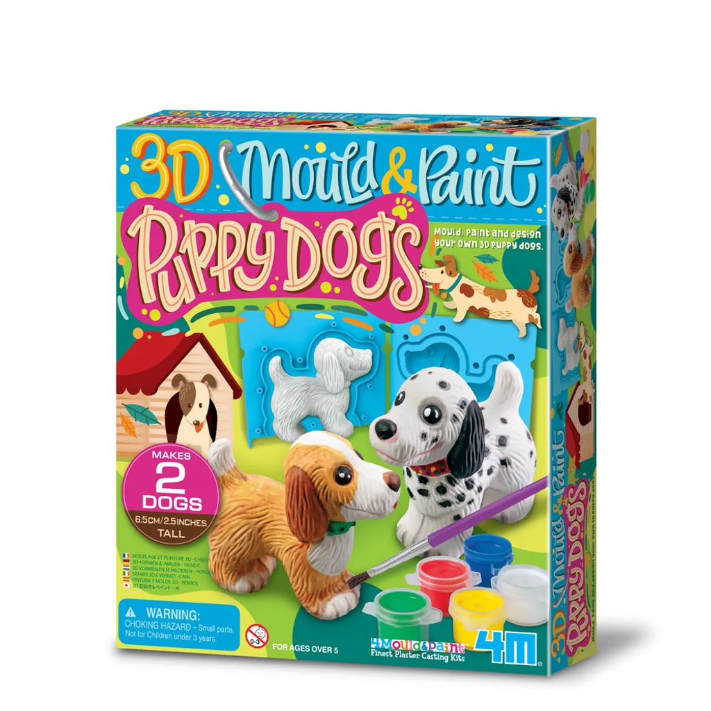Kit de Moulage Plâtre Chien 3D - Activité Peinture Enfant pour Décoration