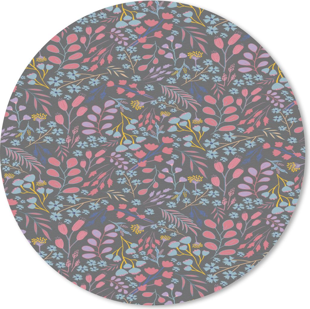 MuchoWow Mauspad Mousepad Blumen - Pastell - Gestaltung - Natur 40x40 cm - Mousepads - Maus Mat - Pad - Mausunterlage - Schreibtisch Accessoires