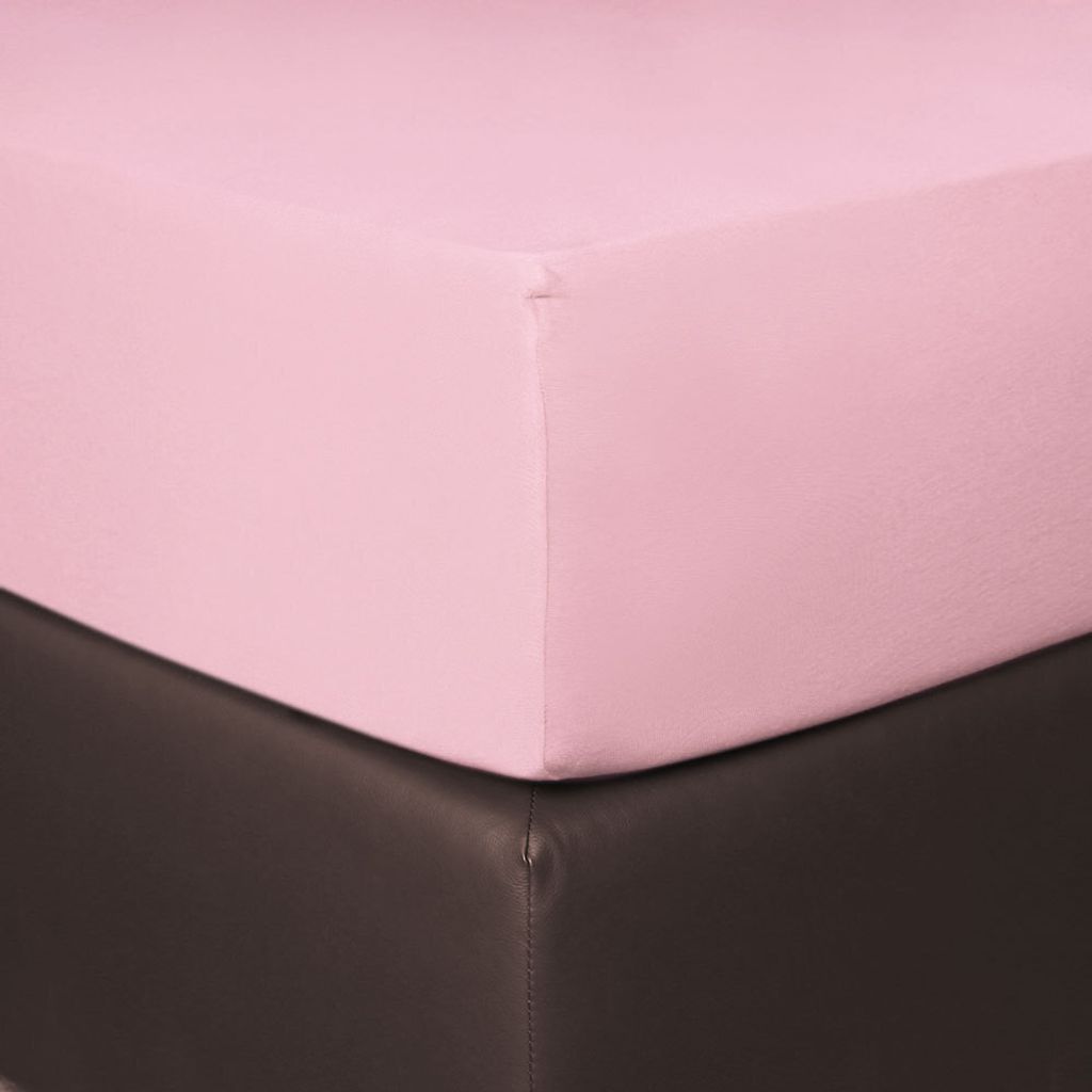 Bettwaren-Shop Boxspring Spannbettlaken Vario 180x200 - 200x220 cm hellrosa