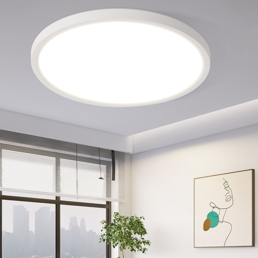 ZMH Deckenlampe LED Deckenleuchte Flach 18W  Warmweiß Ø22cm Produktbild 