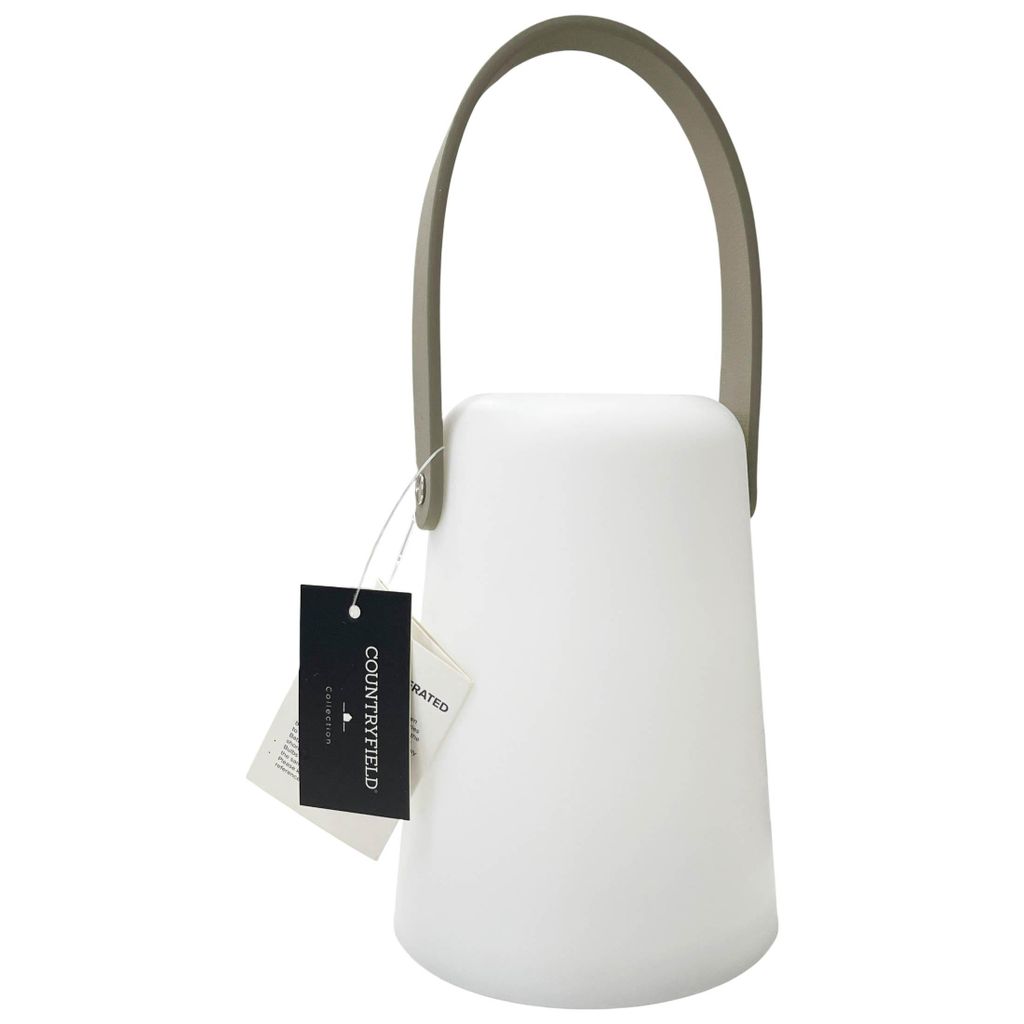 Countryfield Tischleuchte Laterne 4 LEDs warmweiß 6/18h Timer