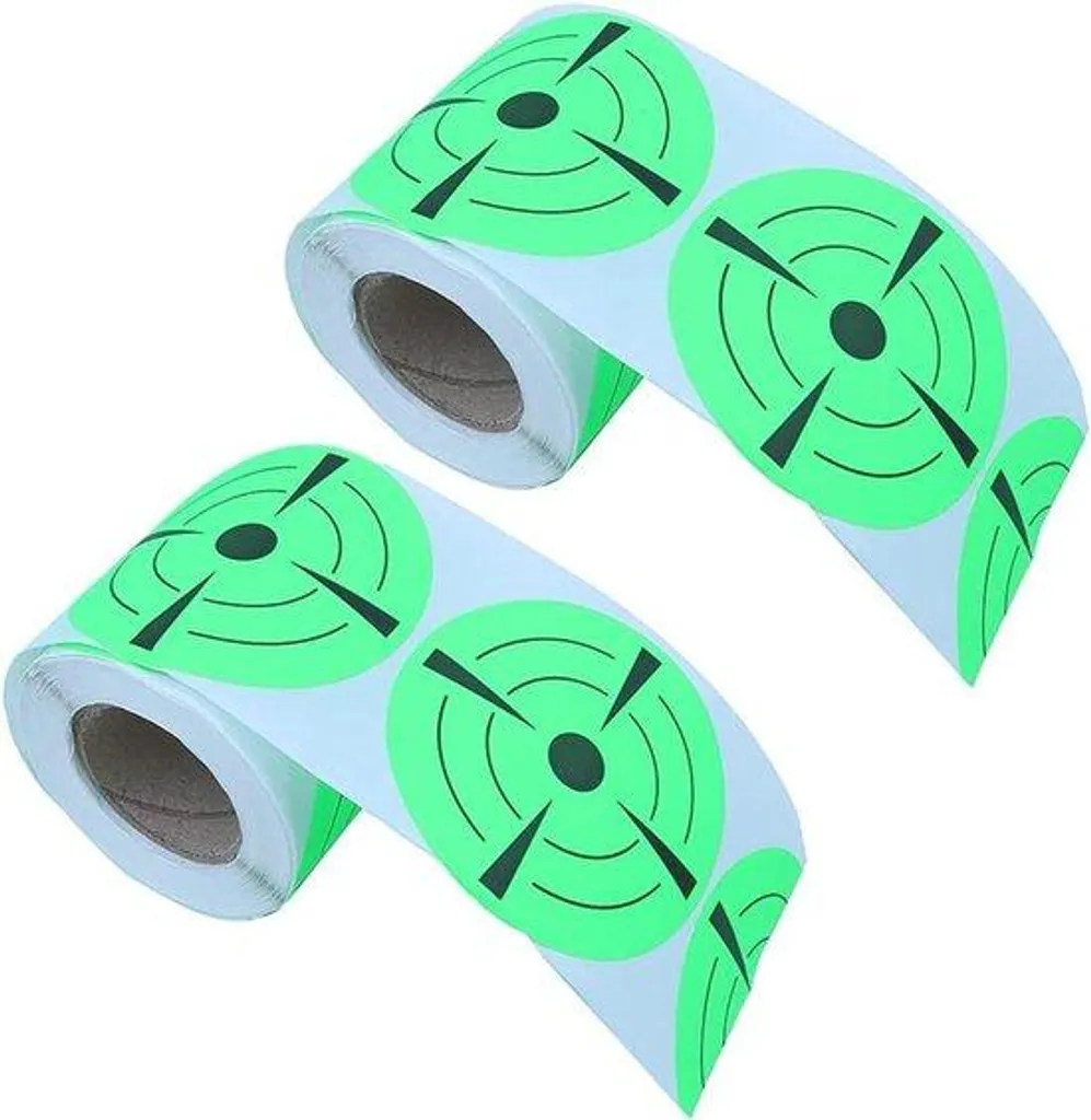 Cibles autocollantes tir sportif de 20 mm vertes, lot de 200 unités