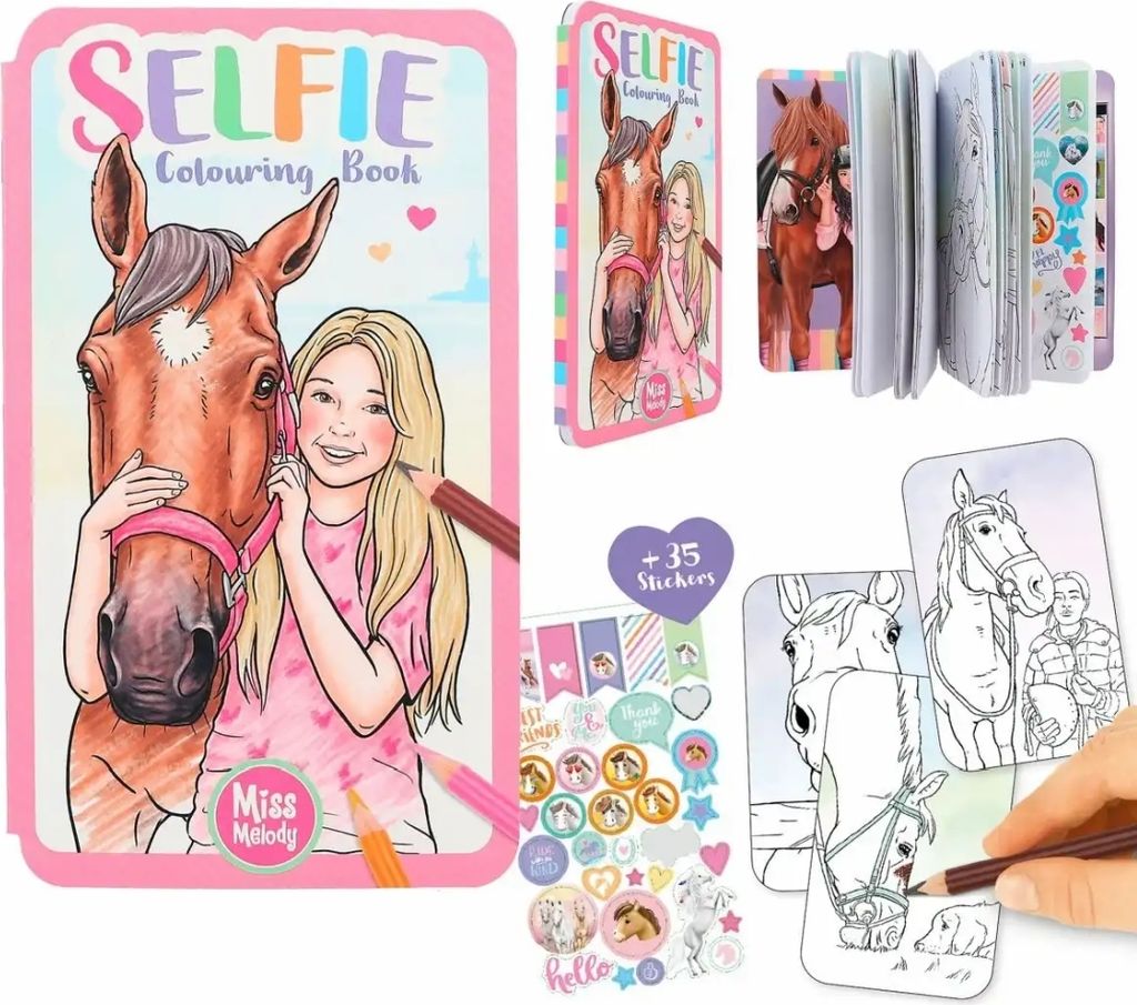 Depesche Miss Melody - Selfie Malbuch mit lustigen Pferde Produktbild 