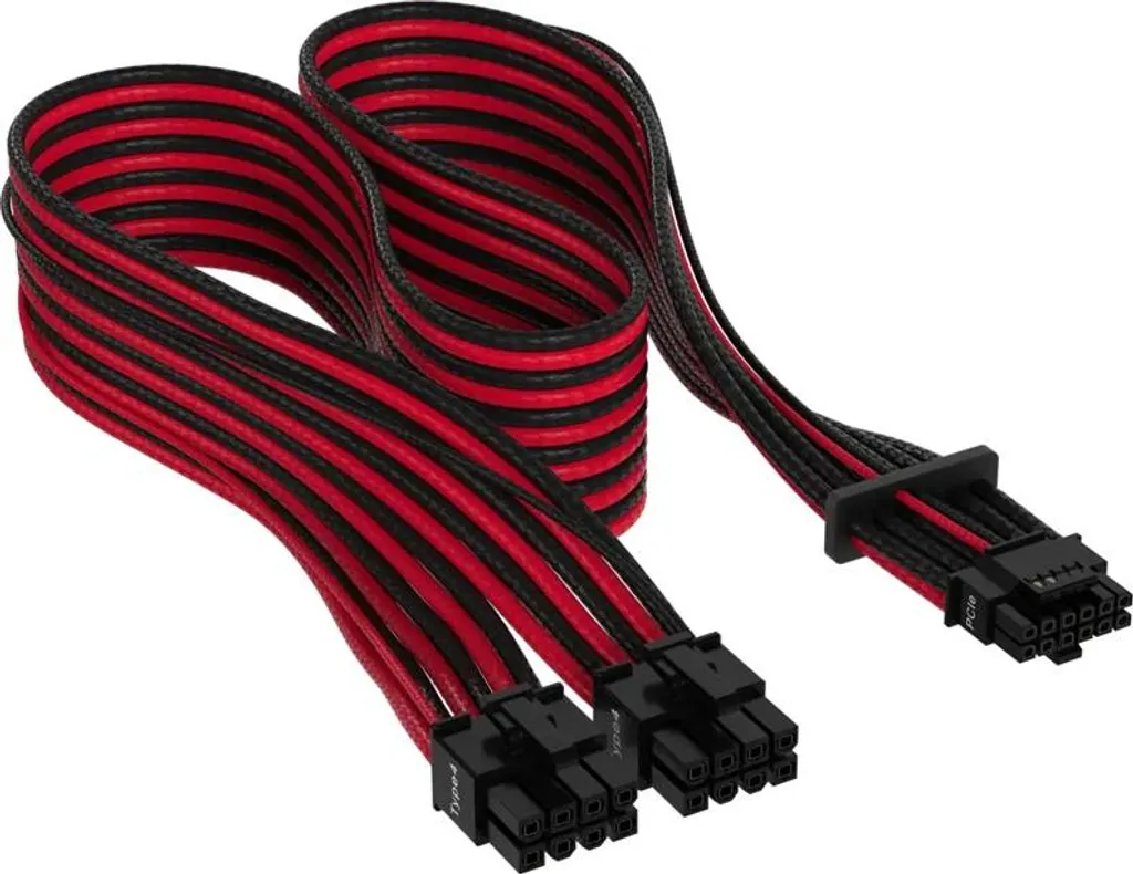 Câble Alimentation 12VHPWR Corsair Noir et Rouge pour GPU PCIe Gen5.0