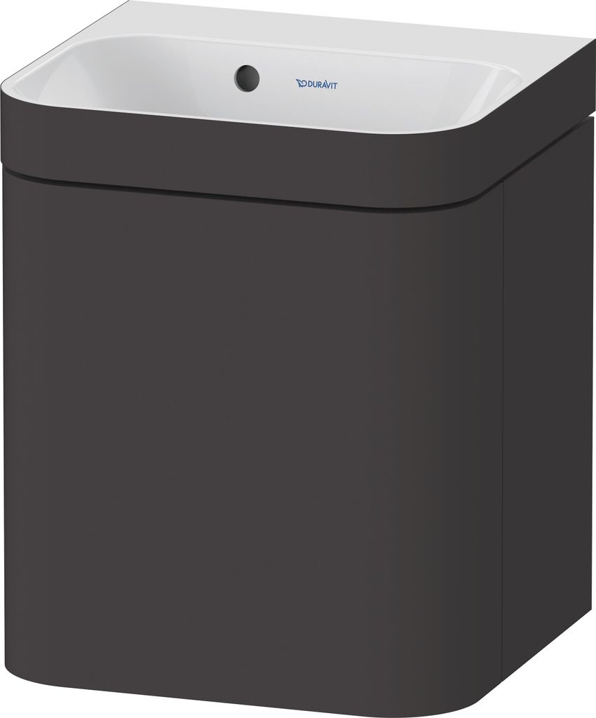 Duravit Happy D.2 Plus c-bonded Set wandhängend, 400x360mm, eine Tür, Anschlag links, ohne Hahnloch, HP4633N80800000