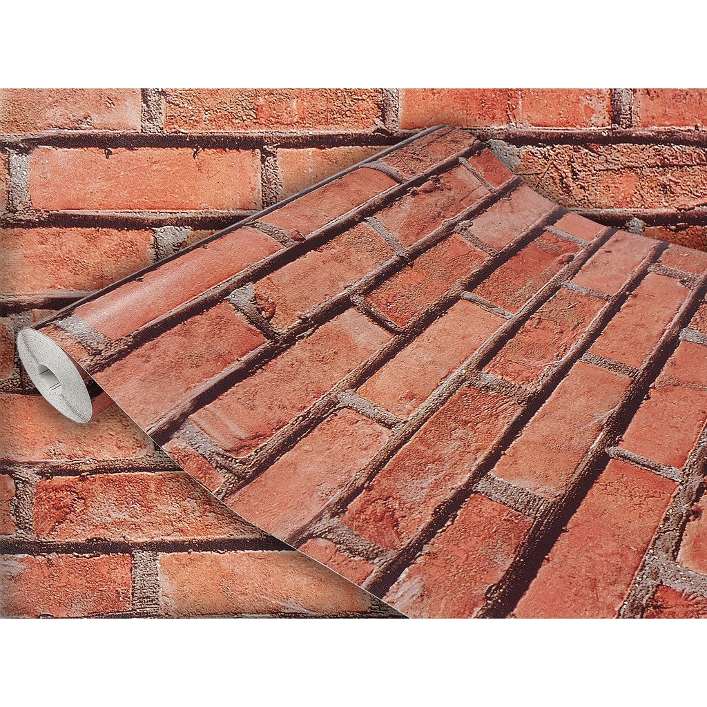 Klebefolie Möbel 67x25 cm - Ziegel Rot - Möbelfolie Produktbild 