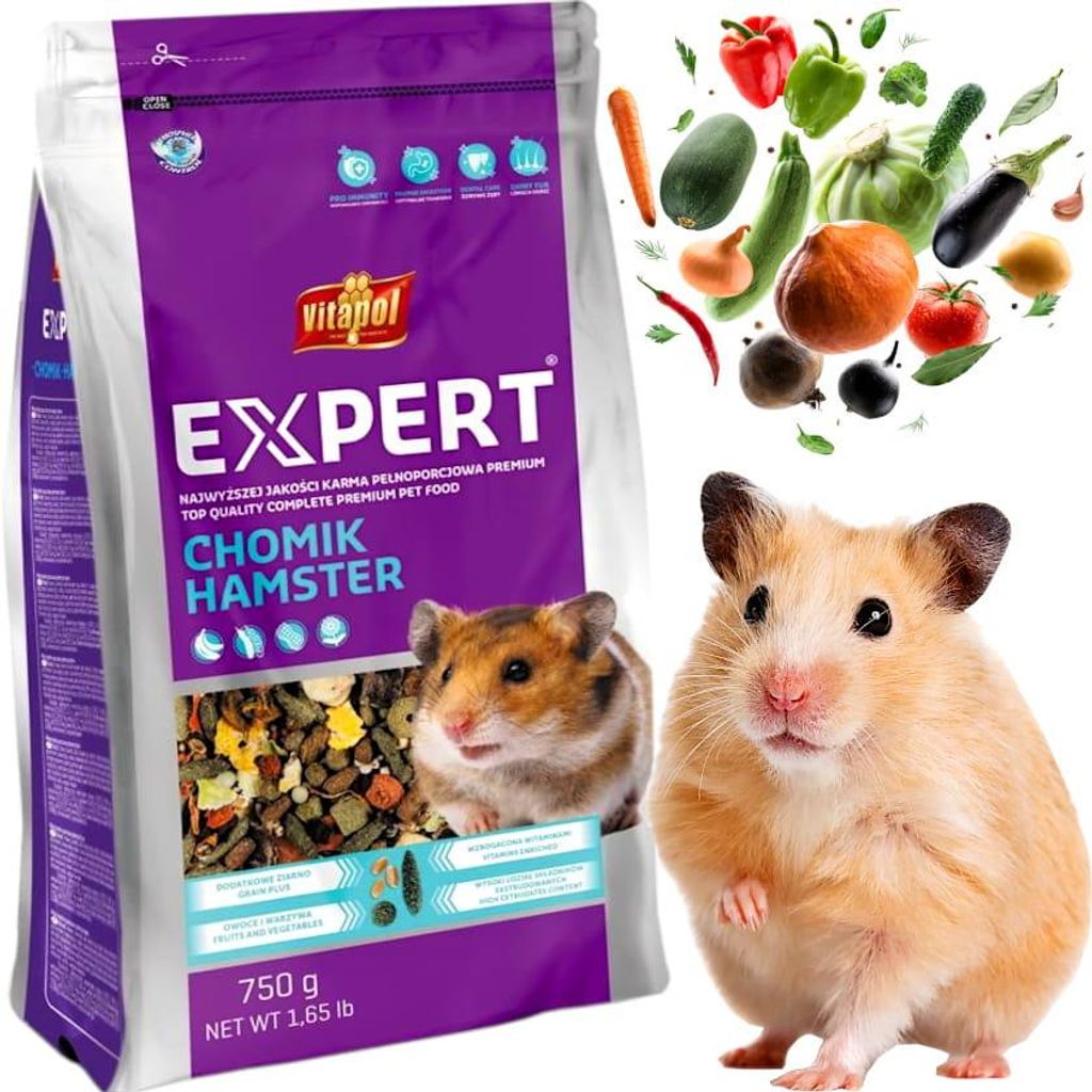 Karma, Futter für Hamster, Alleinfuttermittel mit Vitaminen, Vitapol Expert 750 g