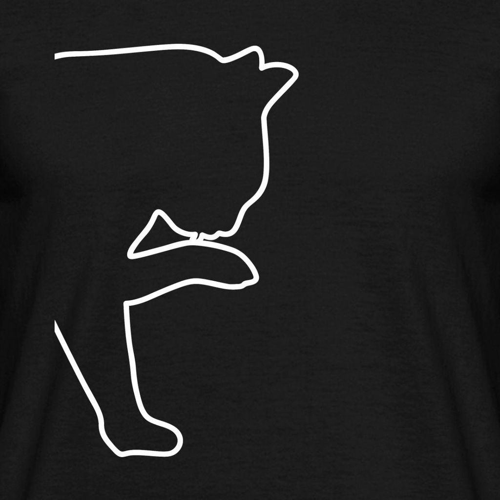 Spreadshirt Katzen Silhouette Männer T-Shirt, 4XL, Schwarz