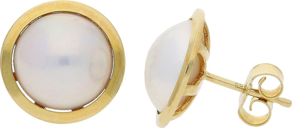 JuwelmaLux Ohrstecker 585 Gold mit Mabè Perle JL30-06-1827