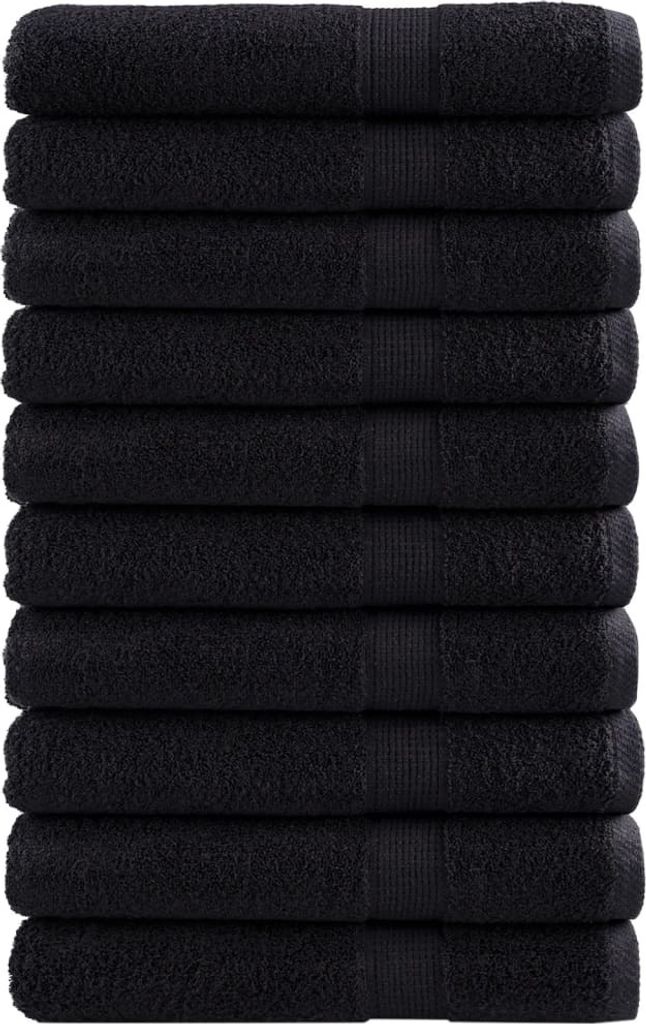 "SALE 2026"Premium-Handtücher SOLUND 10er set - modernes Design - Schwarz 100x200cm 600 g/m² NEU360568 - Handtücher